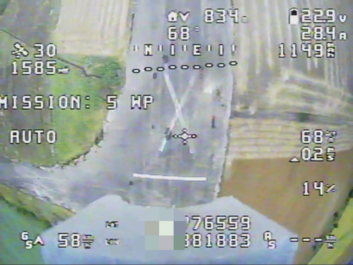 FPV вид під час входу на ціль
